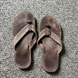 Rainbow Tan Flip Flops